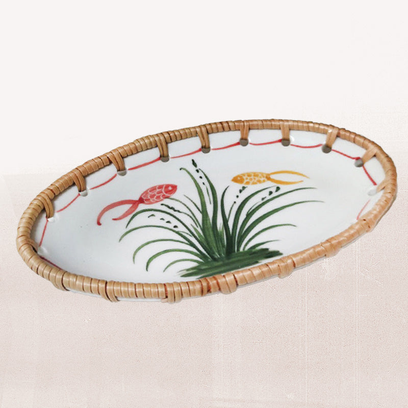 Saigon Wicker Ceramic Plate