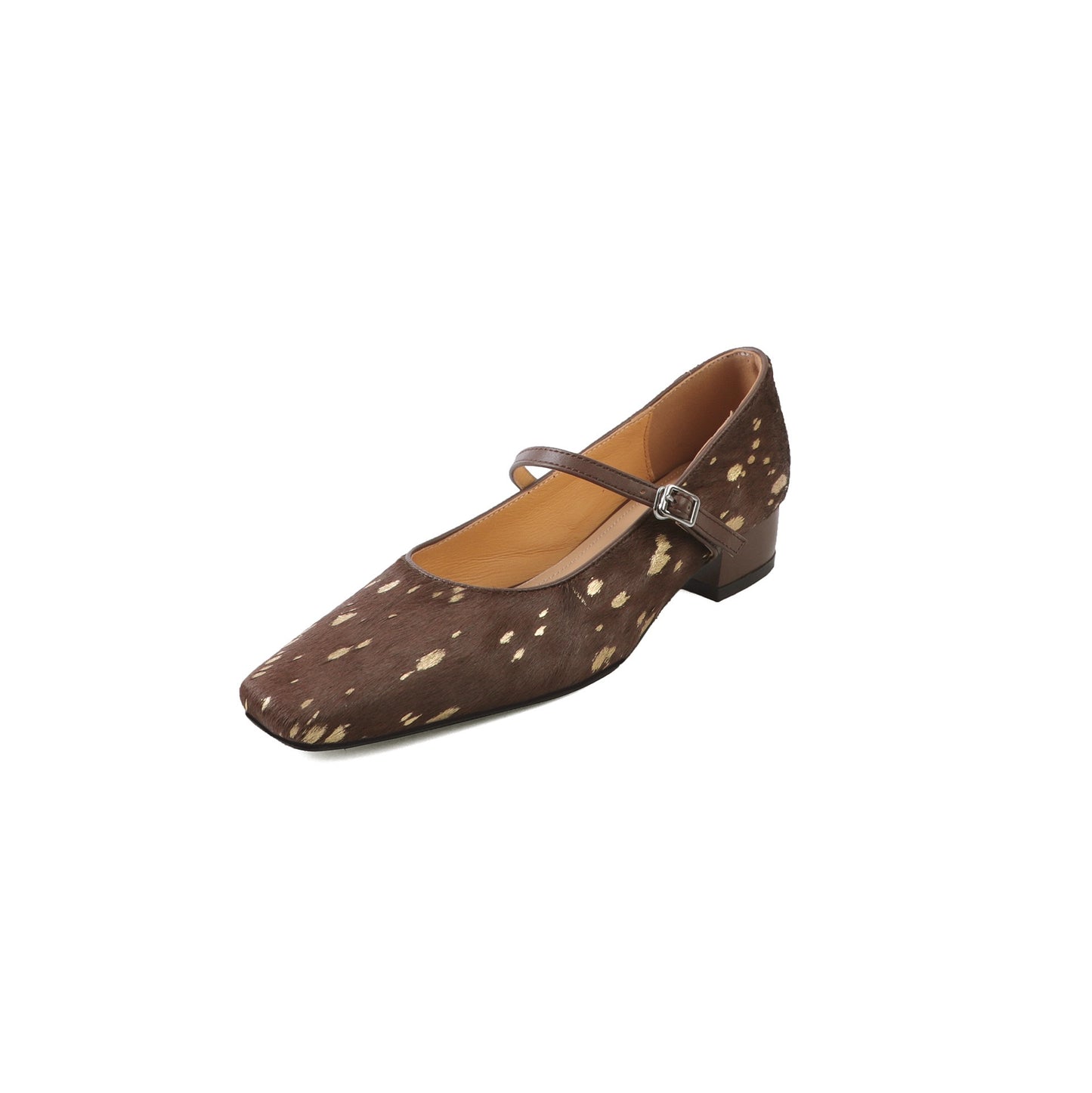 Cow Print Square Toes Pumps