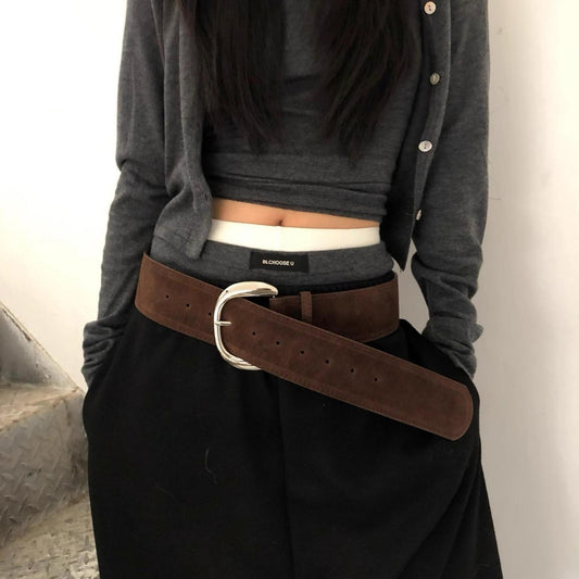 Suede Wide Belt