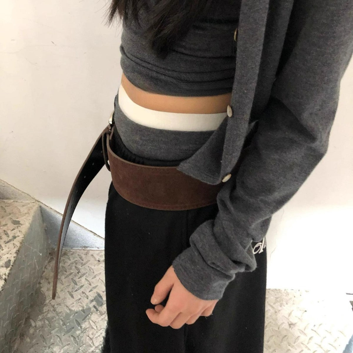 Suede Wide Belt