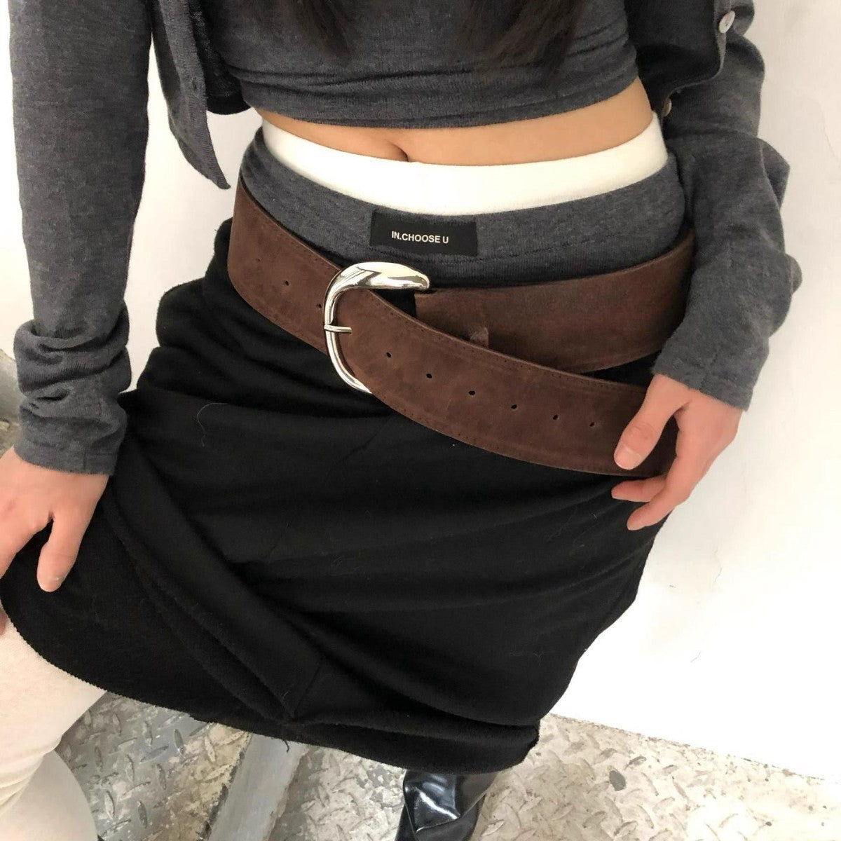 Suede Wide Belt