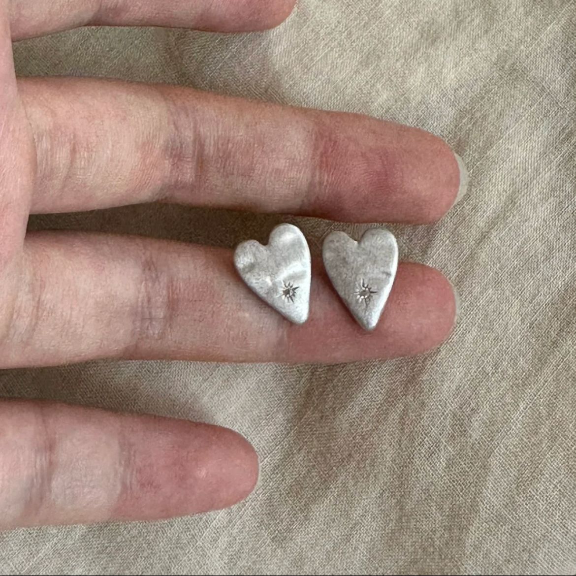 HEART EAR STUDS