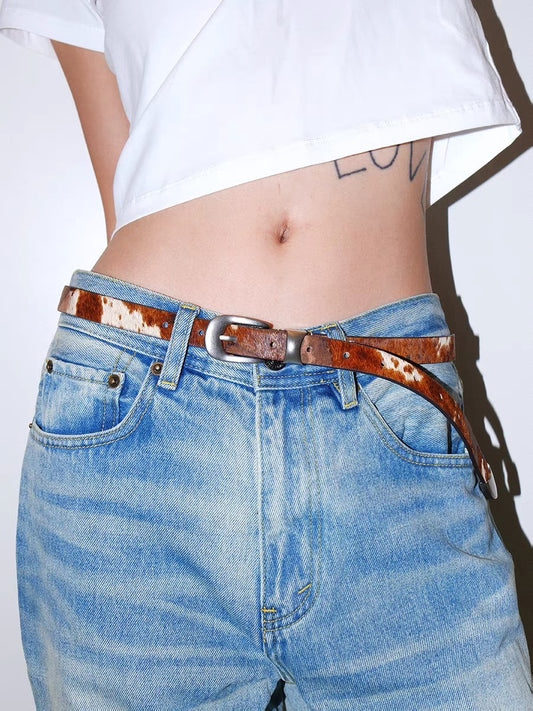 Cow Print Belt